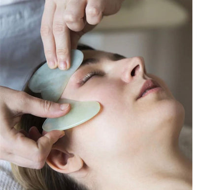Flawless Jade Roller With Guasha (Marble Stone) Stimulates Healthier Skin